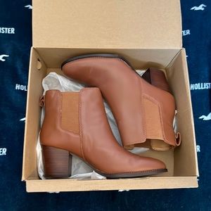 J. Crew Rory Leather Heeled Boot Size 9.5